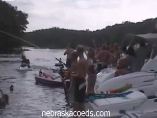 Homemade show of party at cove lake of the ozarks